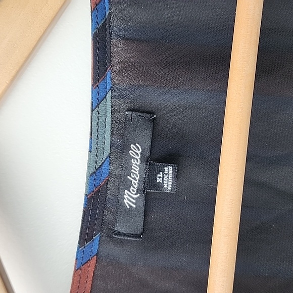 Madewell Multitone Stripe Flowy V Neck Blouse - Picture 5 of 7